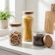 image 3 of Glass Storage Jar with Wooden Lid | Clear | Large | 3