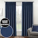 image 1 of Luxury Enhanced Living Navy Velvet, Supersoft, 100% Blackout, Thermal Curtains with Tape Top (PAIR) - 46 x 54 inch (117x137cm)