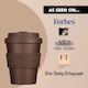 image 5 of Ecoffee Cup 6oz 180ml Reusable Eco-Friendly, Plant Based Coffee Cup with Silicone Lid & Sleeve, Spooky Action At A Distance | Brown | Spooky Action At A Distance
