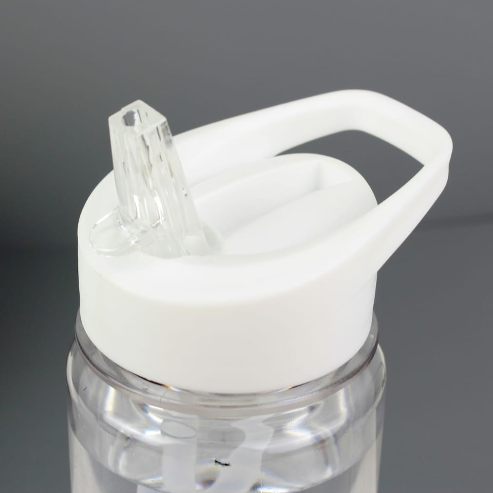 image 1 of Personalised Blue Name Water Bottle Clear | One Size