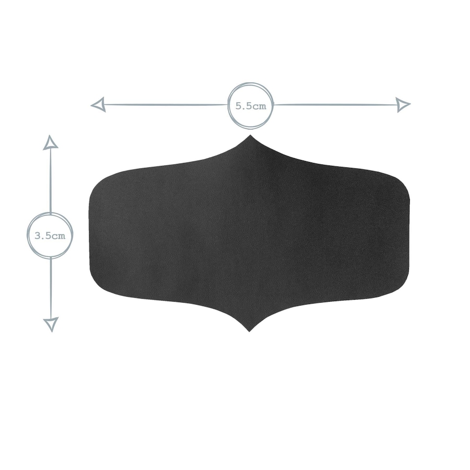 image 1 of Argon Tableware Glass Storage Jar Labels - Small - Black - Pack of 6