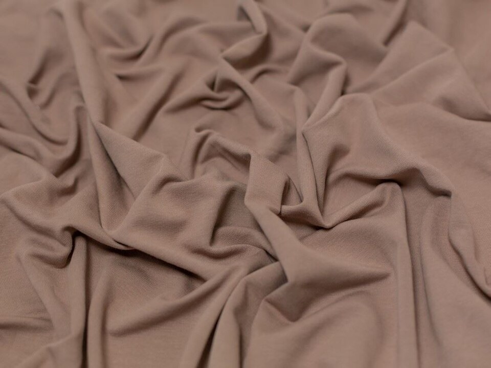 Minerva Core Range Brown Medium Loop Back French Terry Stretch Knit Fabric for Dressmaking, 150cm / 59" Wide - per metre