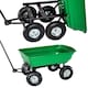image 8 of Heavy Duty Green Garden Cart with Tipping Barrow Trolley