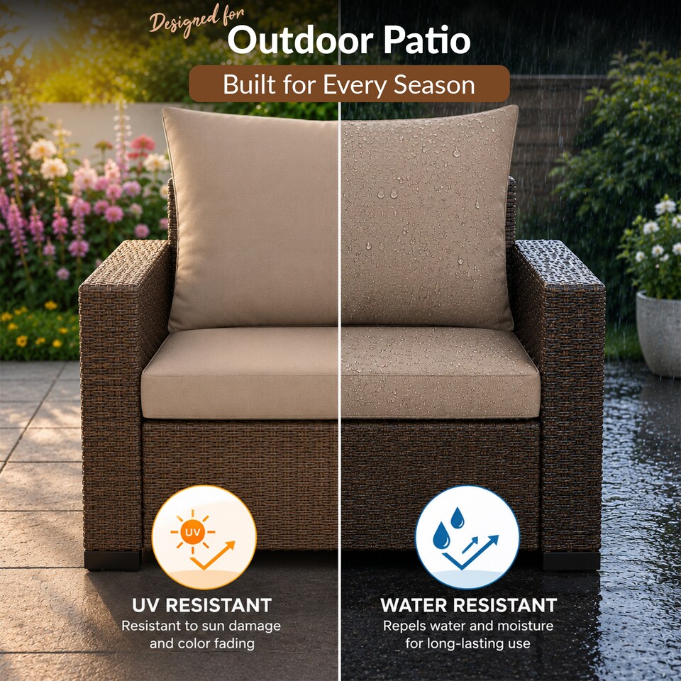 image 1 of Keter Allibert California 2 Seater Cushion Pad with Pillow