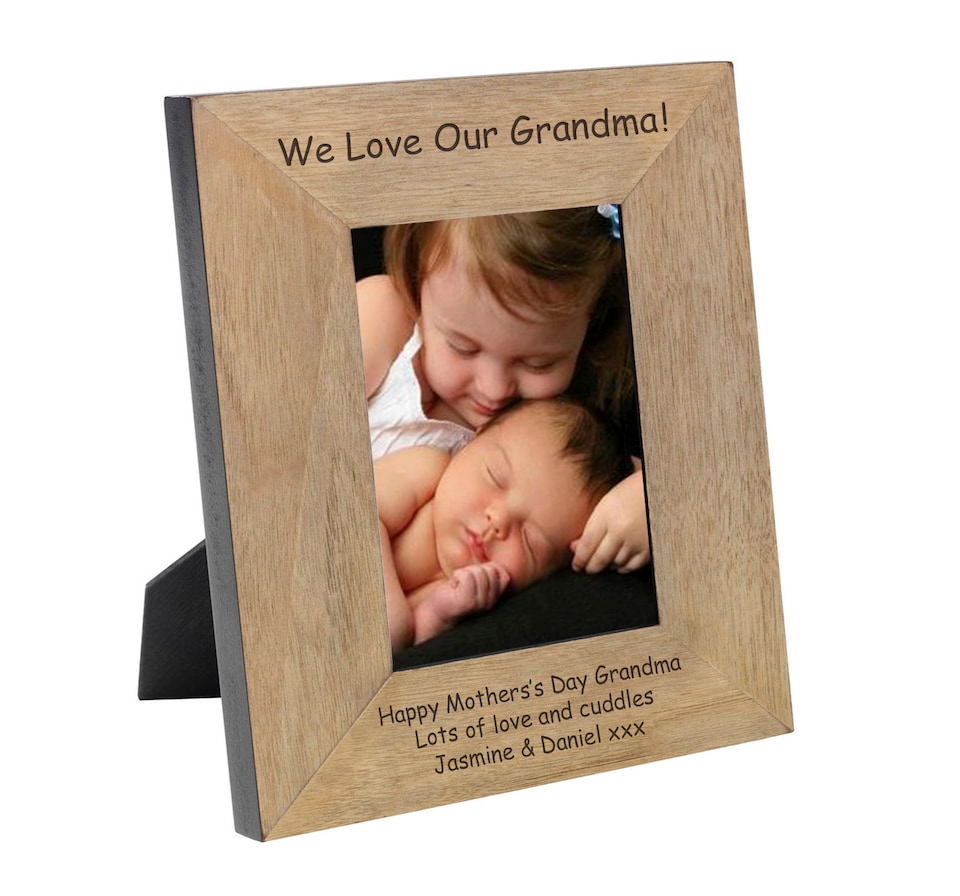 image 1 of Personalised We Love Our Grandma Wood Picture Frame 7 x 5 Mothers Day