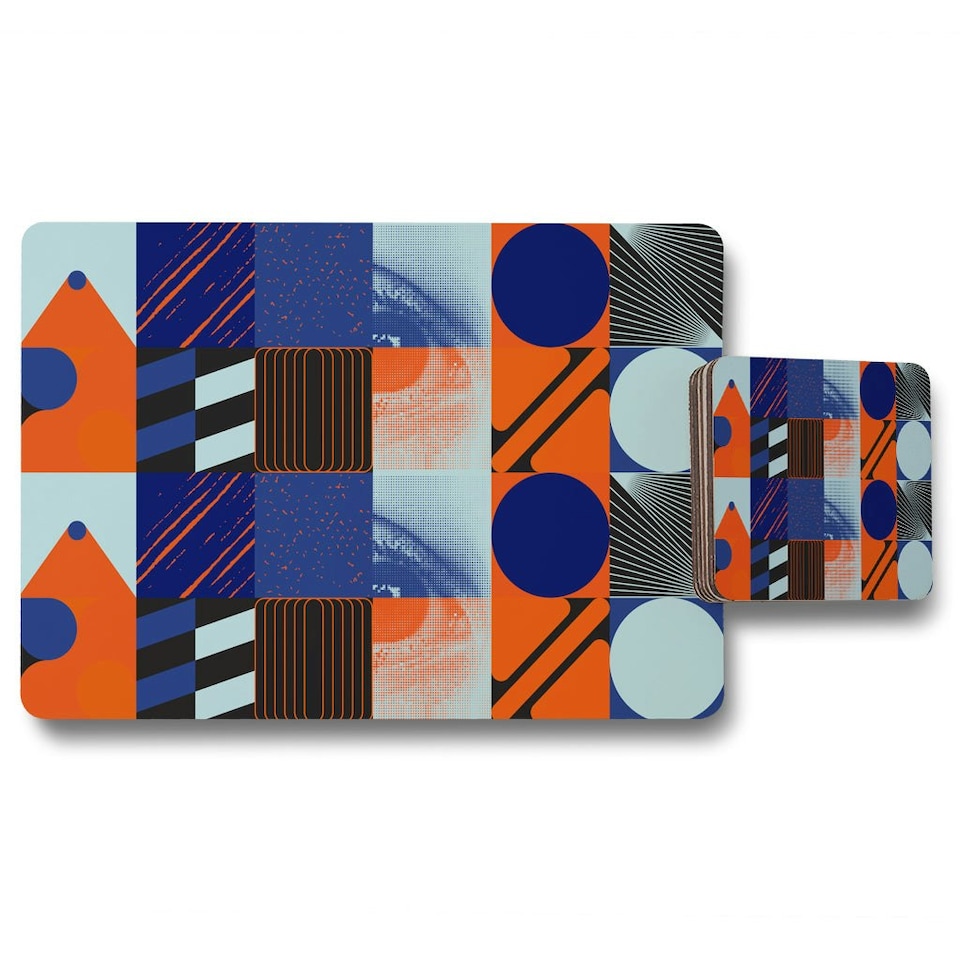 image 1 of Deconstructed postmodern inspired artwork (Placemat & Coaster Set)