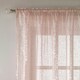 image 2 of Pair of Pandora Blush Metallic Print Voile Panels 122 cm (48 inch) Rod Pocket Panels for Bedroom and Living Room