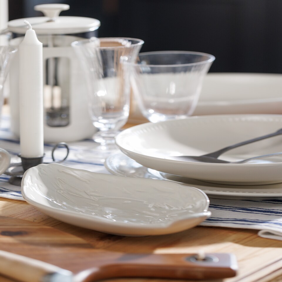 image 1 of Mikasa Serving Dish Cream Stoneware Artichoke 30.5cm | White