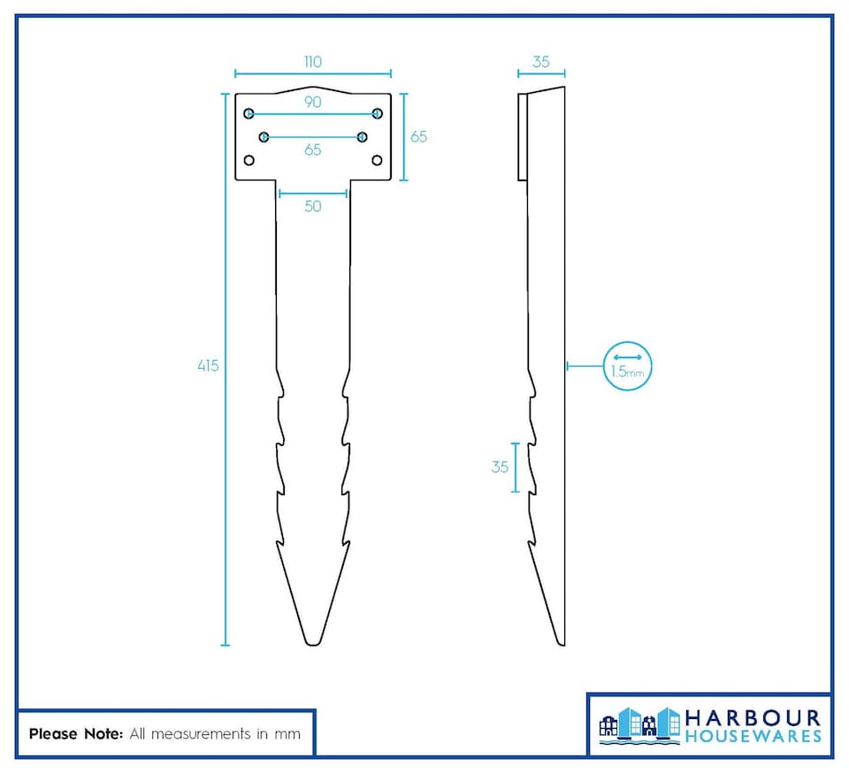 image 1 of Harbour Housewares Galvanised Steel Railway Sleeper Brackets - 40cm - Pack of 20