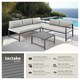image 2 of Garden Lounge Set Faro Corner Sofa Outdoor Aluminium