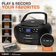 image 7 of Denver Portable Radio CD Tape Cassette Player With DAB Radio – Mains or Battery Power - TDC-280 | Black