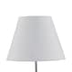 image 2 of Ivory Cotton 20cm Diameter Tapered Fabric Lamp Shade | White | Medium | 1