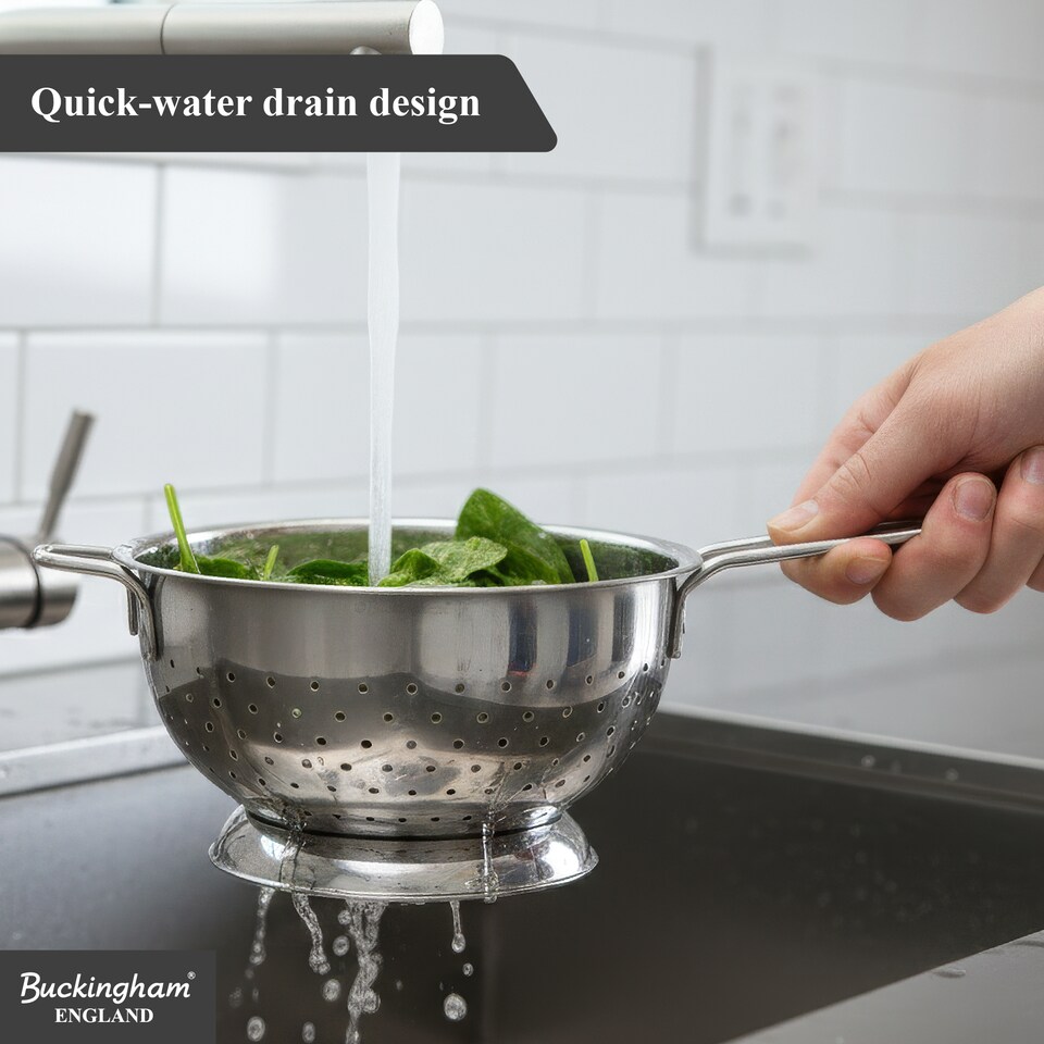 image 1 of Buckingham Colander / Strainer Hemisphere Stainless Steel Base 18 cm.