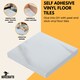 image 4 of NOVECRAFTO Vinyl Floor Tiles Self Adhesive – 18x18in Peel and Stick Waterproof Square Flooring for Kitchen, Bathroom & More – White Marble Design White | 4.17 sqm