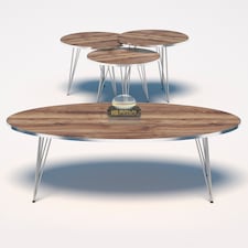 Set of 4 Walnut Tables