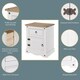 image 2 of Corona Premium Bedside Cabinet - Mexican Pine Design with Dovetail Drawer and Metal Hardware | White | White Wax | One Size | 1