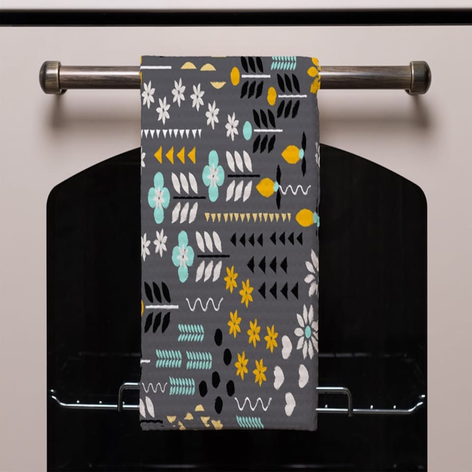 image 1 of Flower Print (Kitchen Towel)