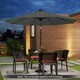 image 10 of COSTWAY 290 cm Solar Patio Parasol Umbrella 96 LED Lights Grey Grey