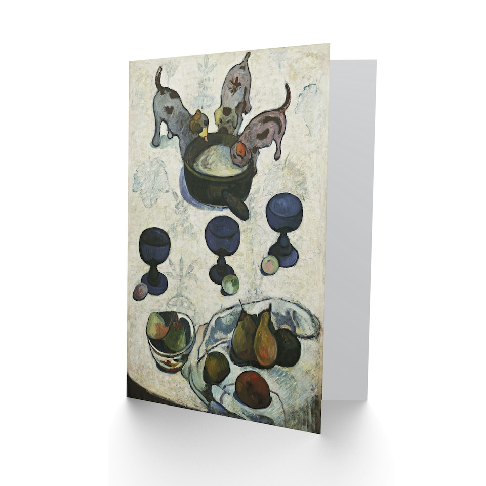 image 1 of Paul Gauguin Art Card Still Life with Three Puppies