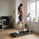 image 2 of SPORTNOW Folding Treadmill Under Desk Walking Pad with Incline, Silver Tone