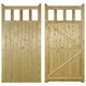 image 2 of Quorn Tall Single Garden Gate - Pressure Treated Scandinavian Redwood - W900 x H1800 mm Brown