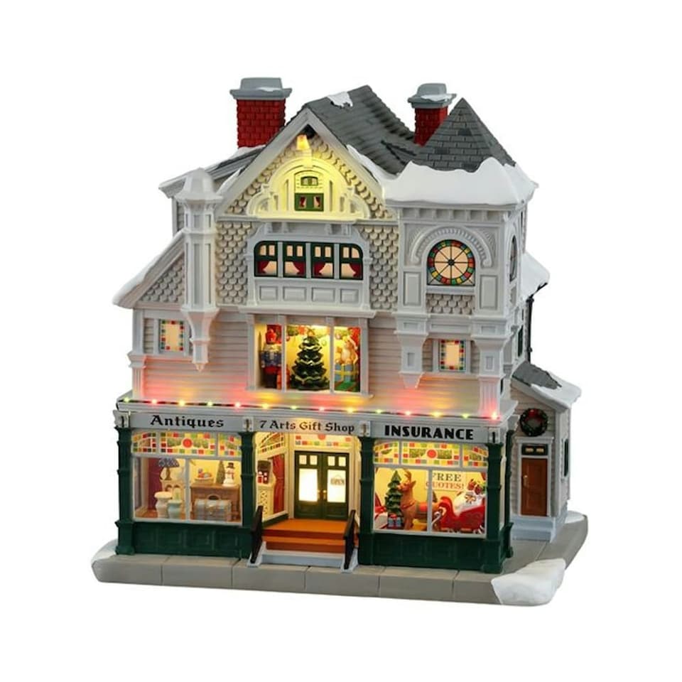 Lemax - Norman Rockwell - Lighted Buildings: Antique & Gift Shop - (15806-UK) /Xmas