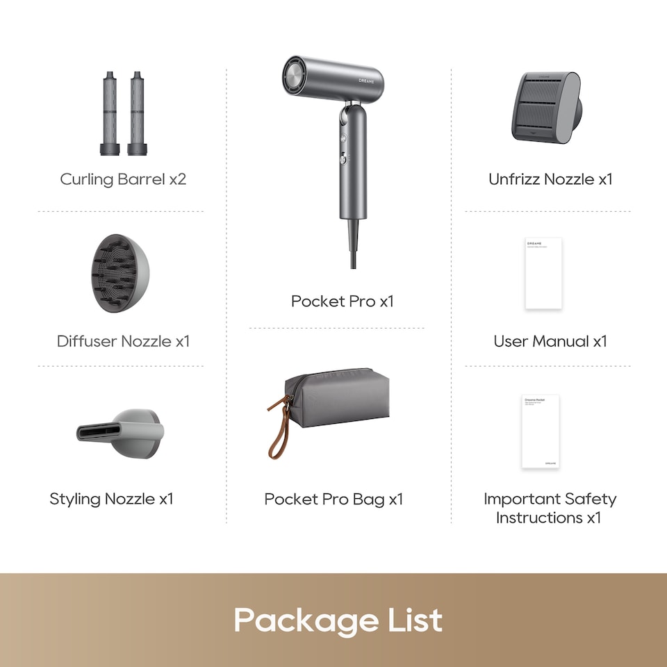 image 1 of Dreame Pocket Pro Hair Dryer