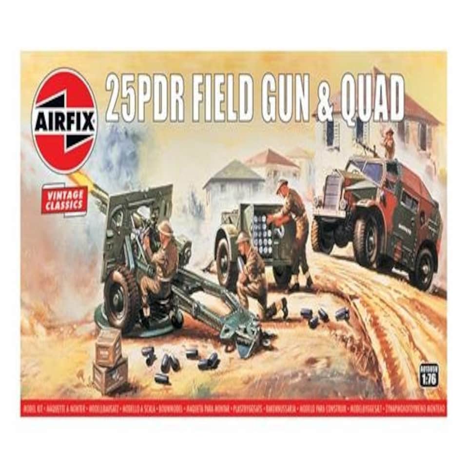 Airfix Vintage Classics British 25pdr Field Gun & Quad (1:76)