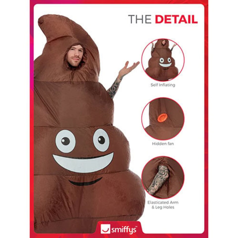image 1 of Inflatable Poop Fancy Dress Costume Unisex Adult One Size