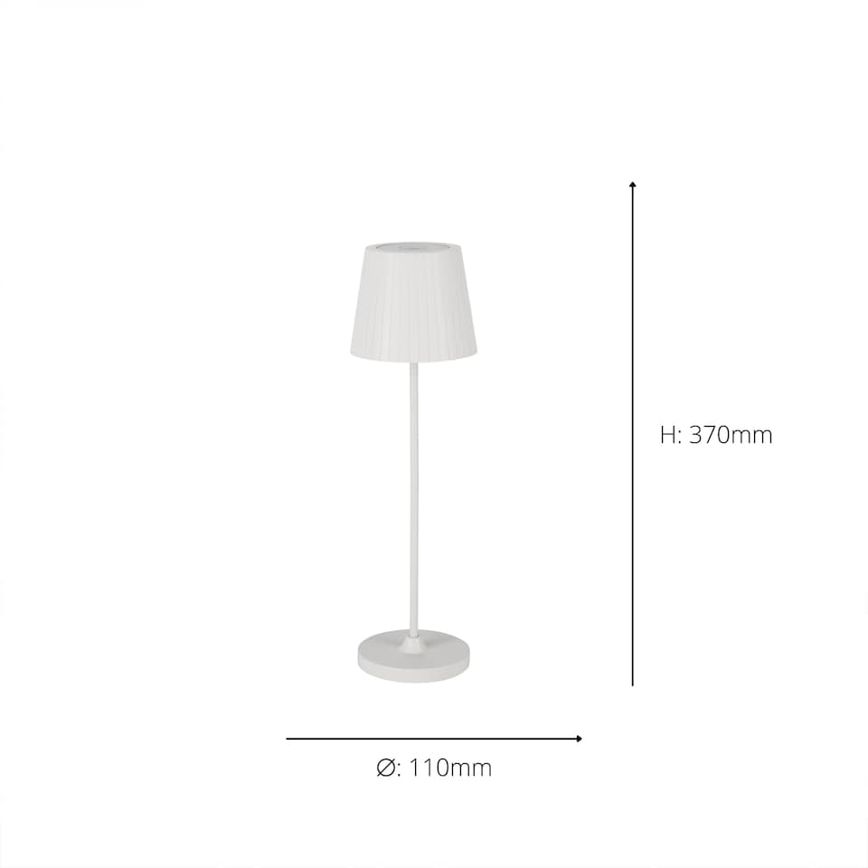 image 1 of EGLO Cabozo LED Portable Outdoor Table Lamp White | Gold