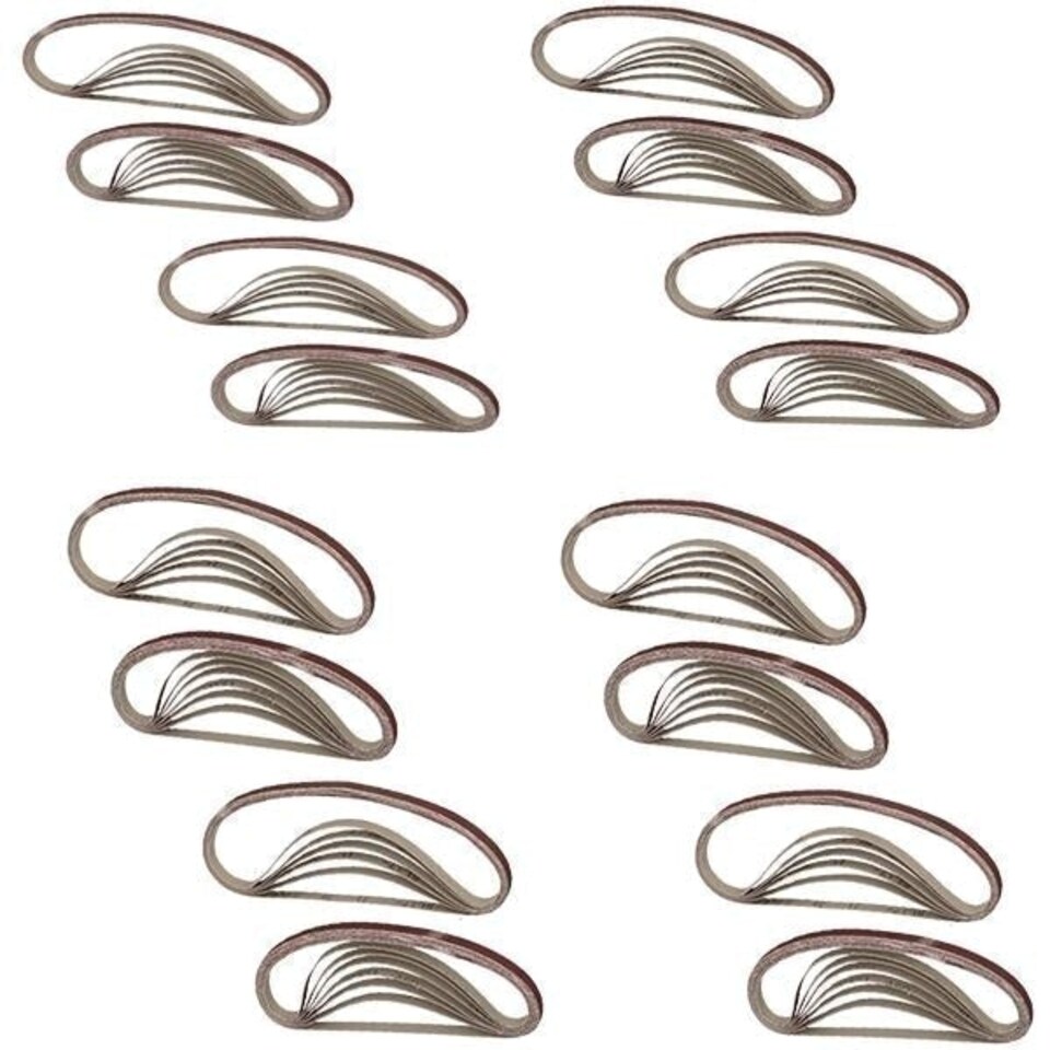 image 1 of 50pc 10mm x 600mm Sanding Belts For Long Reach Air Sanders Grinding
