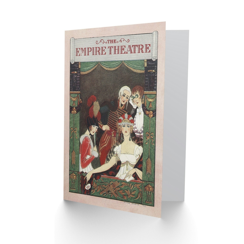 image 1 of George Barbier Art Card The Empire Theatre Vintage Advert
