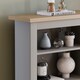 image 5 of Vida Designs Arlington 3 Tier Bookcase Shaker Style Display Storage, Grey & Oak