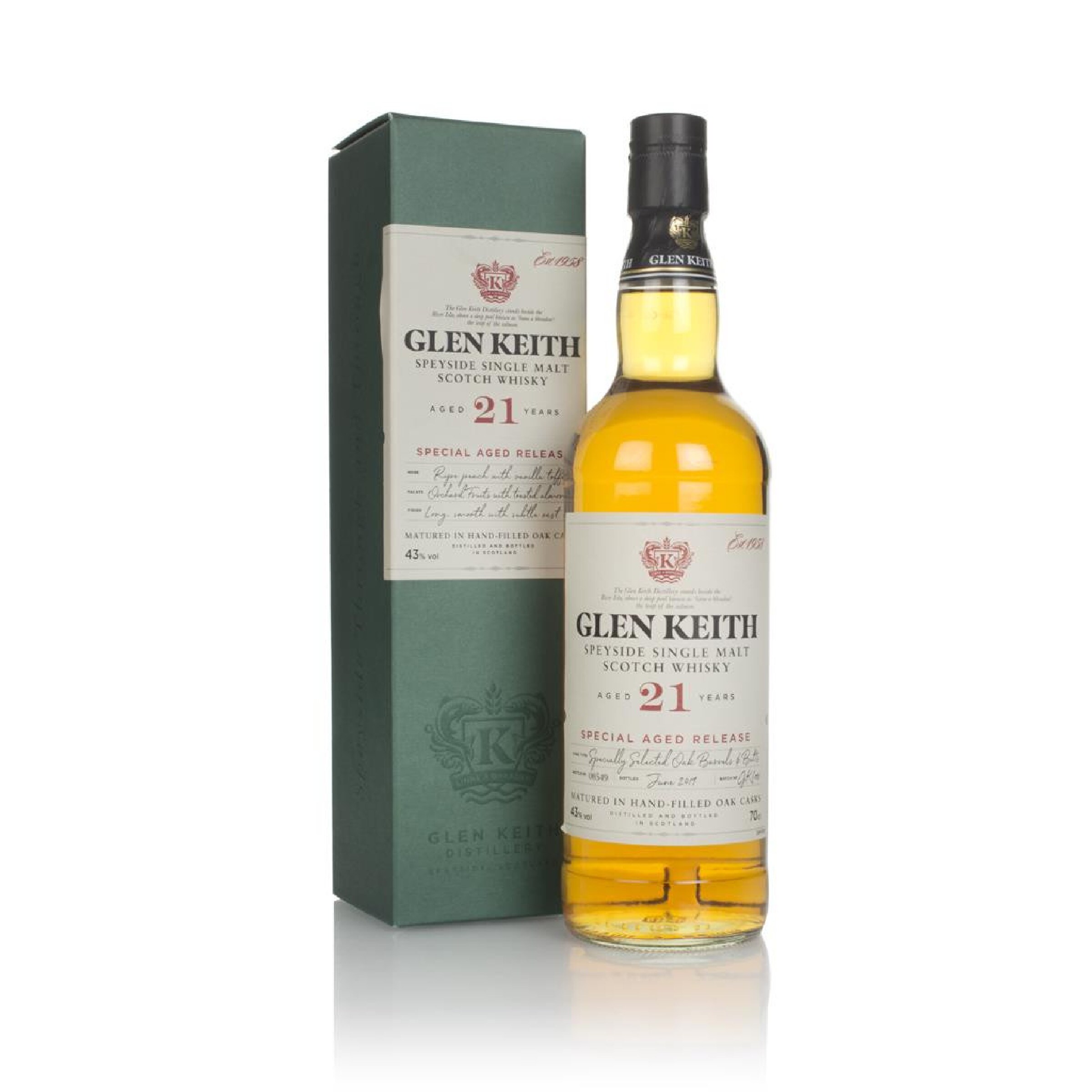 Glen Keith - Secret Speyside Single Malt Scotch 21 year old Whisky