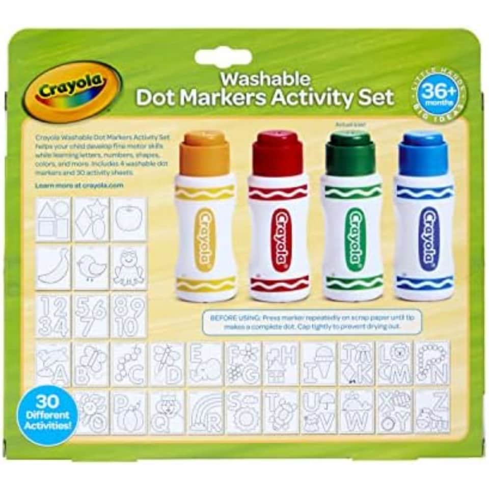 image 1 of Crayola Washable Dot Markers Activity Set