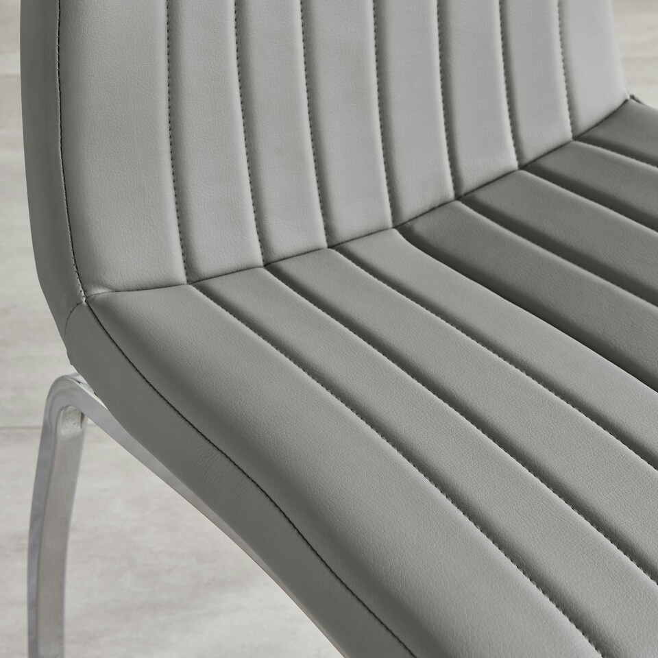 image 1 of Furniturebox 2x Elephant Grey Isco Dining Chairs