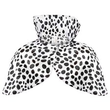 Velour Dalmatian Print Cape Black | M