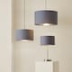 image 7 of ValueLights Reni Large Grey And Chrome Ceiling Pendant Shade | Grey