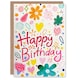 image 1 of Bright Flower Love Heart Pattern Woman Her Birthday Card