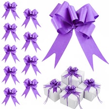 40pcs Purple 30mm/3cm Large Ribbon Pull Bows for Gift Wrapping, Hampers, Florist Bouquets, Wedding Cars and Party Décor Pullbow