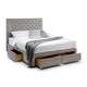 image 2 of Lunar 4 Drawer Bed - Grey Linen -  King (150cm)