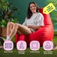 image 2 of Icon Dalton High Back Adult Gaming Indoor Outdoor Bean Bag Chair, Red