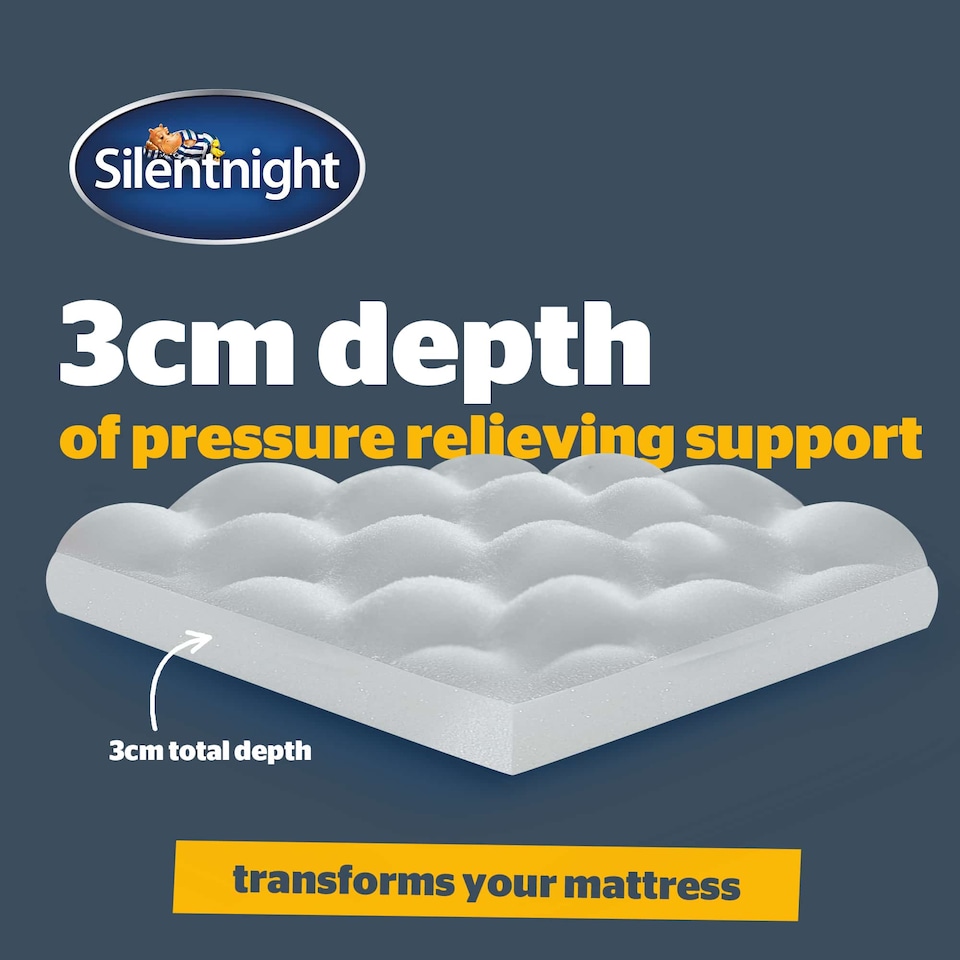 image 1 of Silentnight Orthopaedic Mattress Topper, 3cm Thick