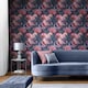 image 2 of Muriva Lipsy Issey Wallpaper - Blue - 10m x 53cm Blue