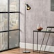 image 2 of Black and Brushed Brass Task Floor Lamp Black | Gold