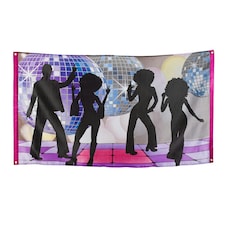 Boland Disco Party Banner - Silver/Black/Pink - One Size