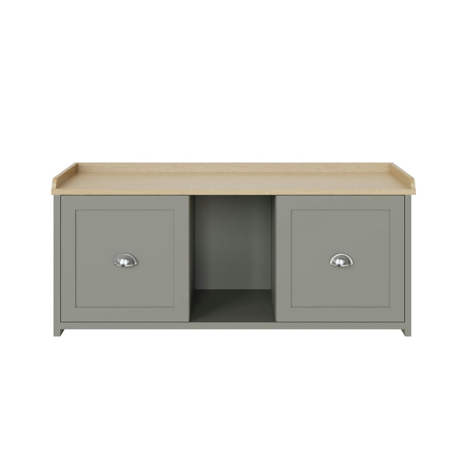 image 1 of GFW Lancaster 2 Door Shoe Bench - Grey
