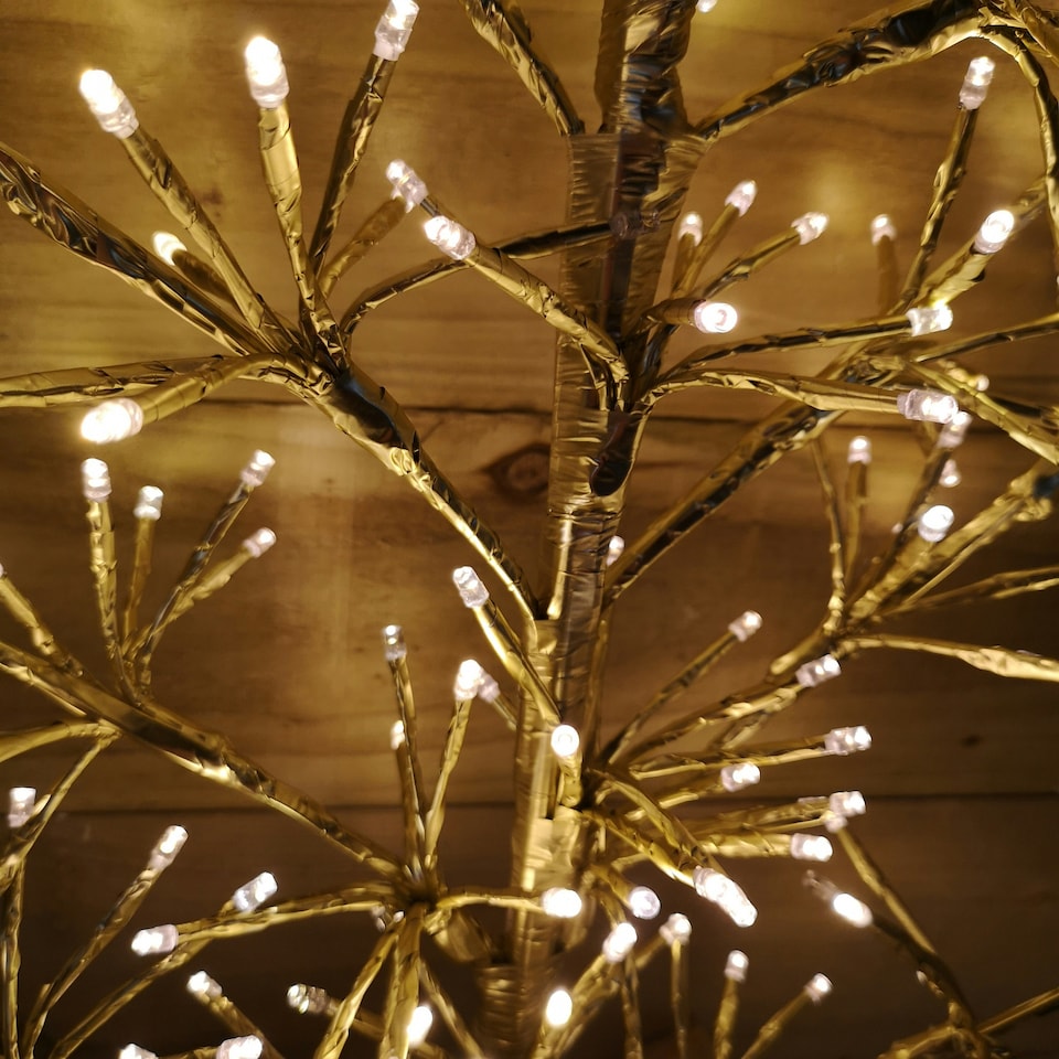image 1 of 3ft Warm White Christmas Tree Starburst 296 LED Garden Lights Outdoor Decoration