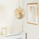 image 1 of ValueLights Chessy Ribbed Glass Globe Easy Fit Lamp Shade with LED Bulb