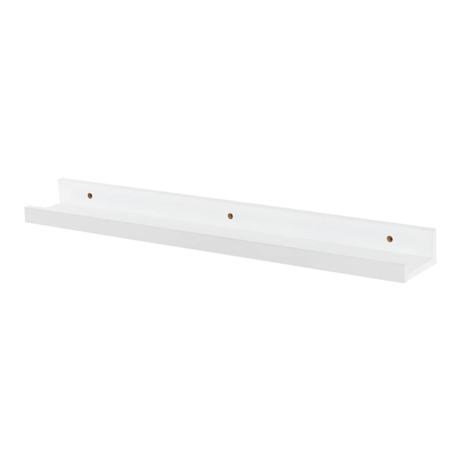 image 1 of Harbour Housewares Floating Picture Ledge Wall Shelf - White - Photo Gallery Bookshelf Wall Shelves Floating Shelves 57cm